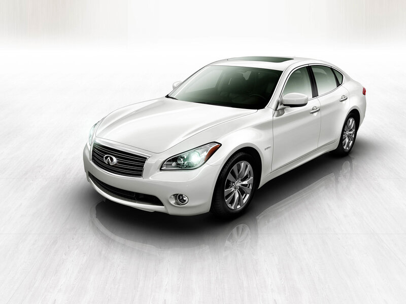 White Infiniti Sedan — Neutral