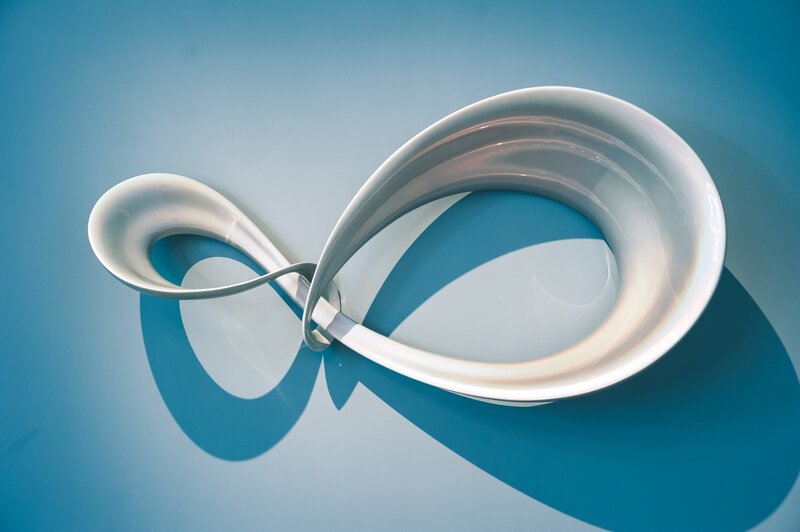 White Infinity Symbol — Blue