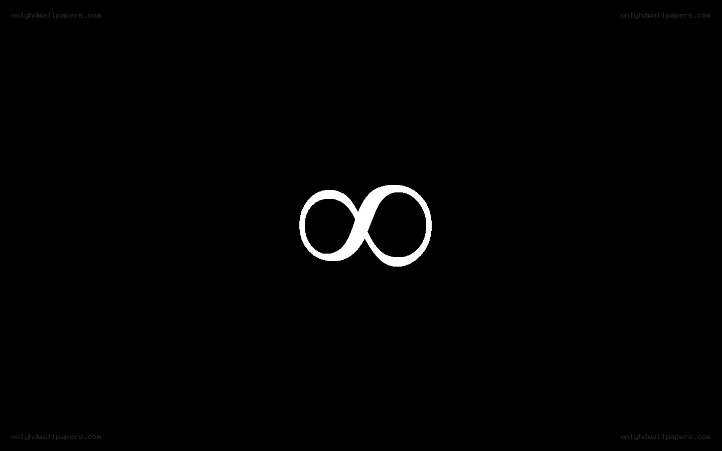 white infinity symbol