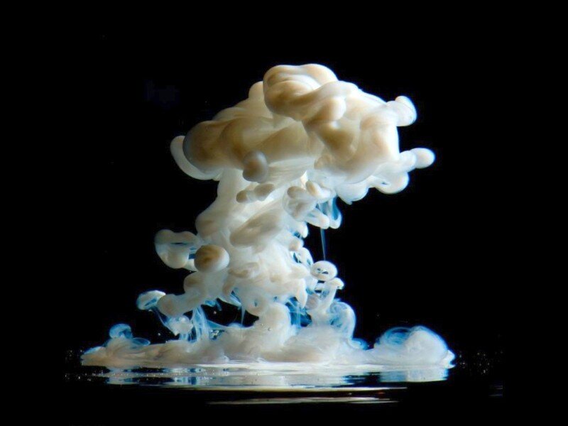 white ink cloud in water