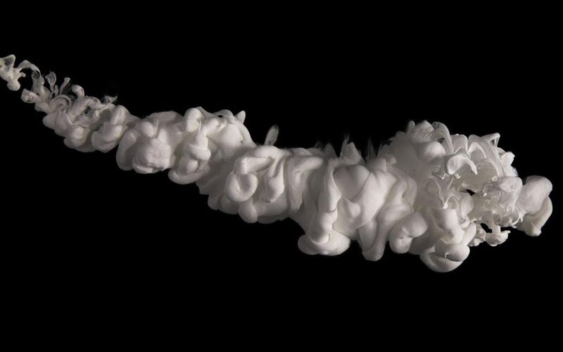 White Ink in Water — Dramatic