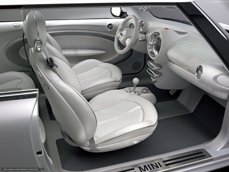 White interior of a MINI concept car