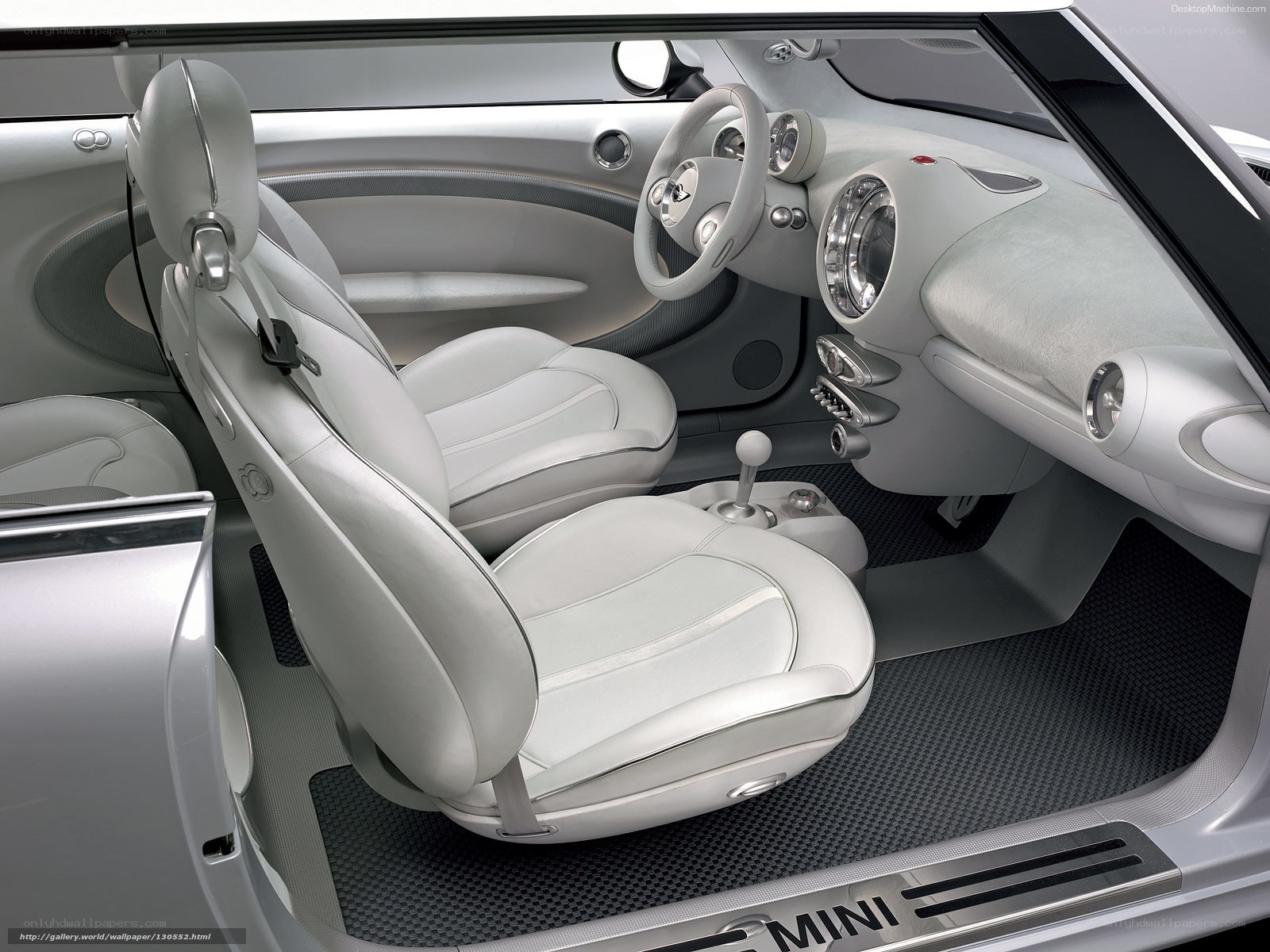 White interior of a MINI concept car