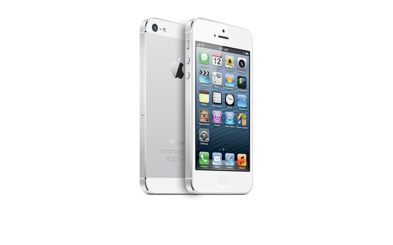 White iPhone 5 with back view