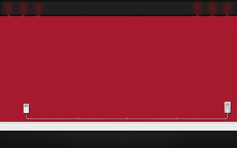 White IPod on Red Wall