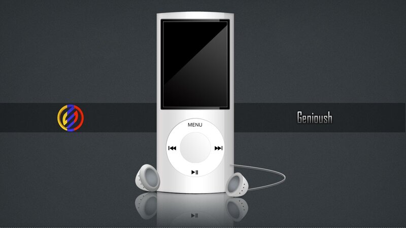 White iPod with earbuds