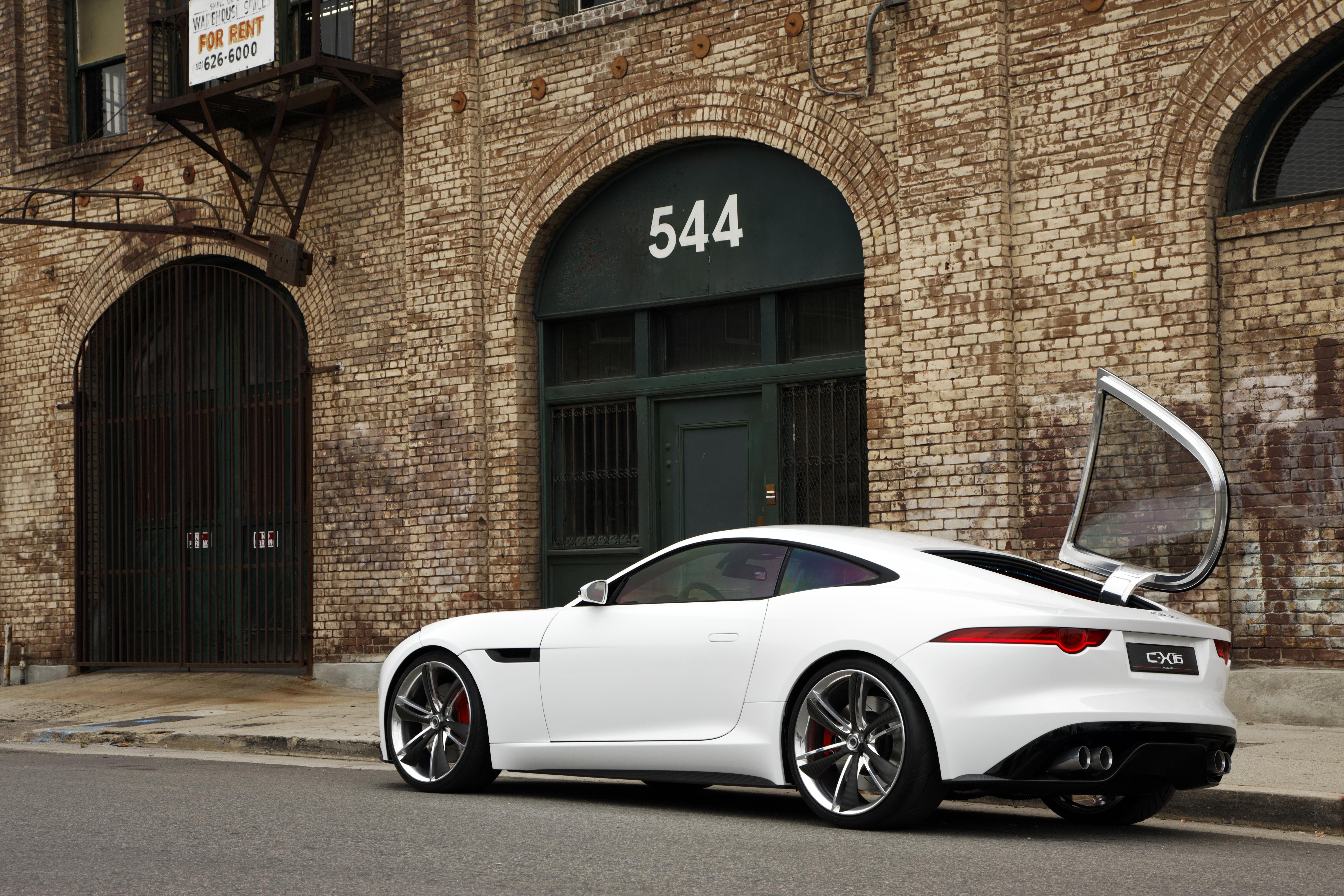 White Jaguar C-X16 concept car