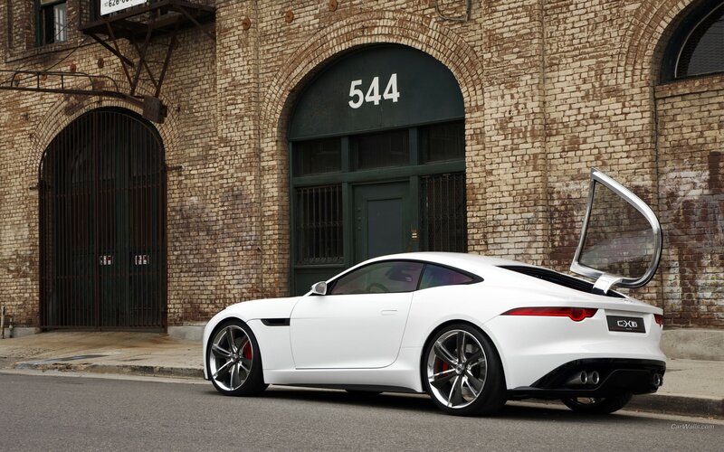 White Jaguar C-X16 concept car