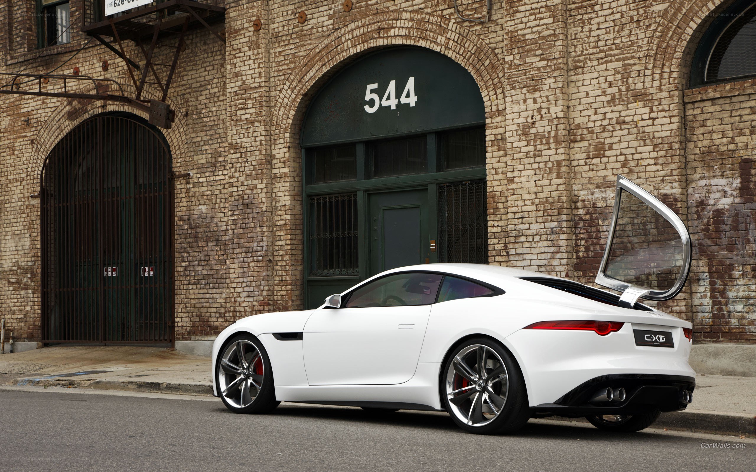 White Jaguar C-X16 concept car