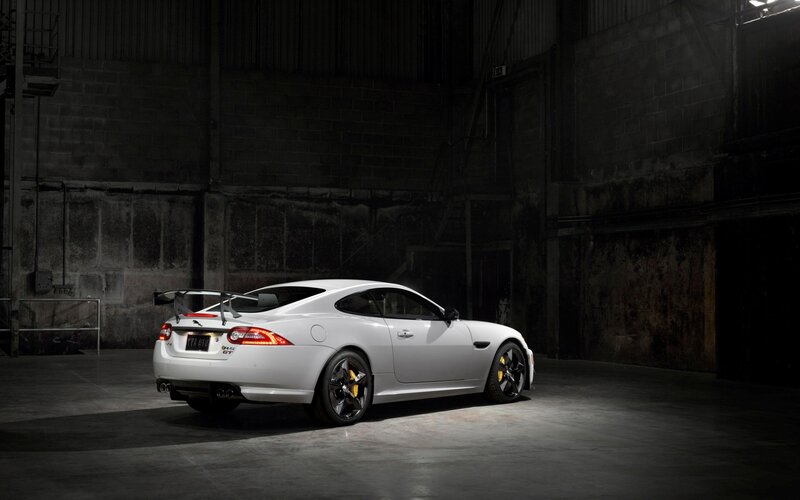 White Jaguar Car — Dramatic