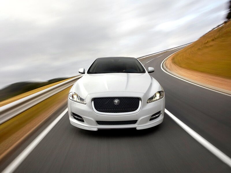 White Jaguar Car — Dynamic, Photograph