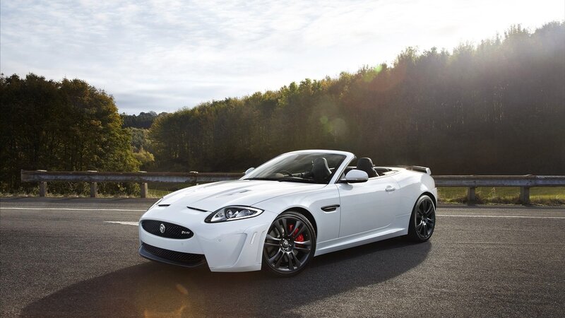 White Jaguar Convertible — Afternoon