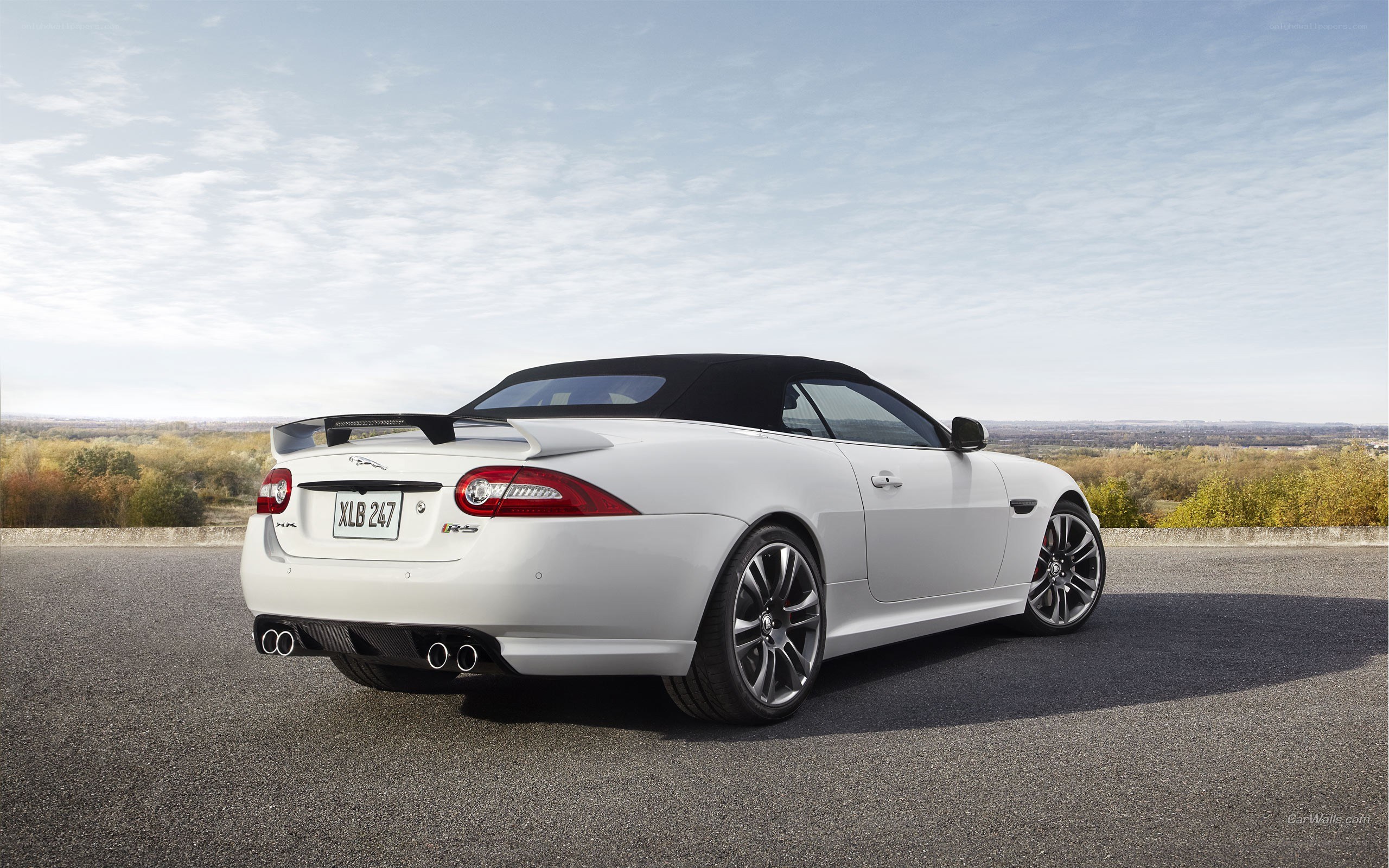 white jaguar convertible