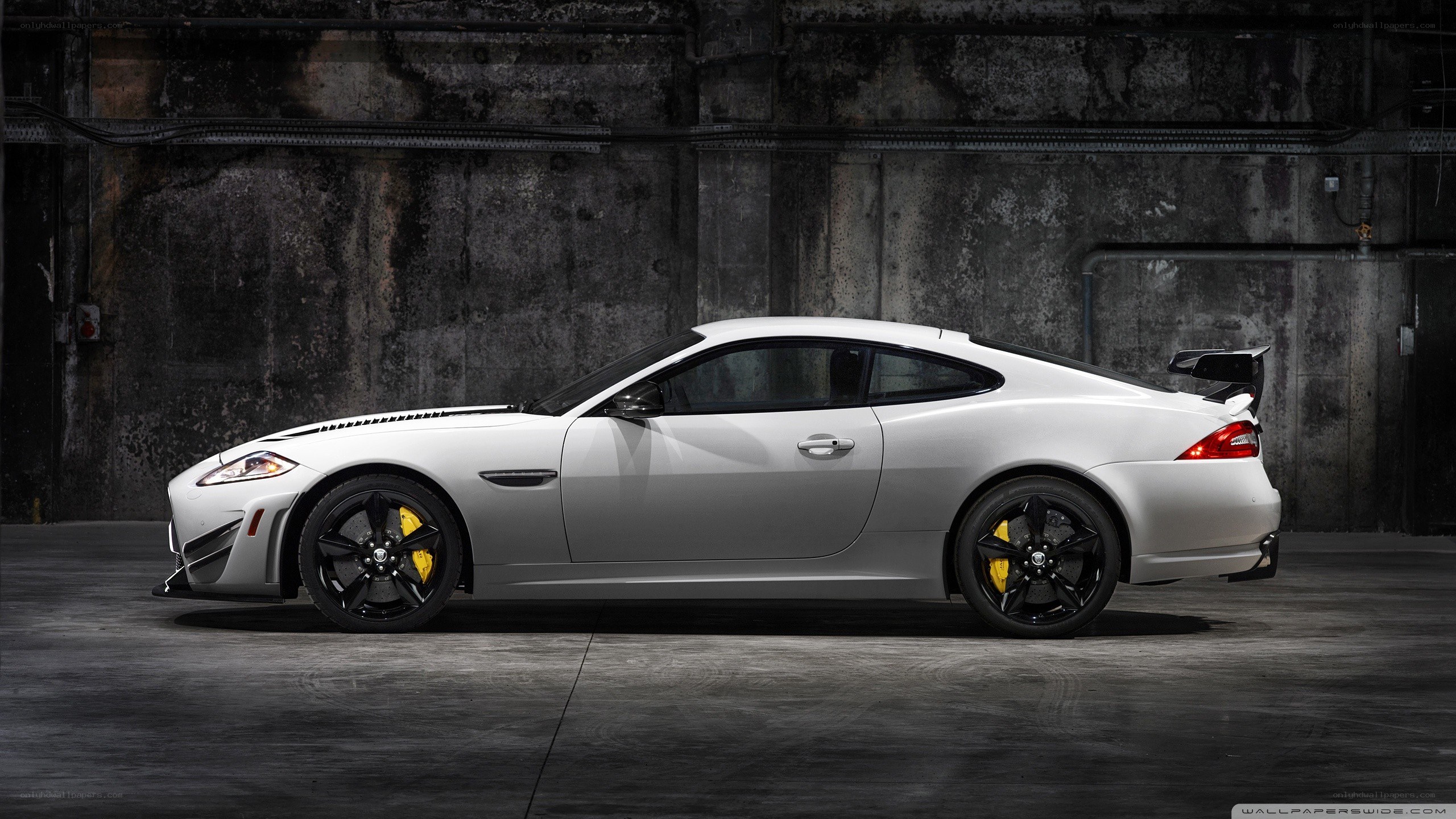 white jaguar coupe car