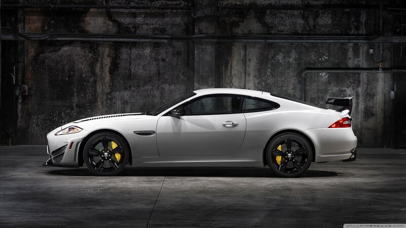 White Jaguar Coupe — Dramatic, Photograph
