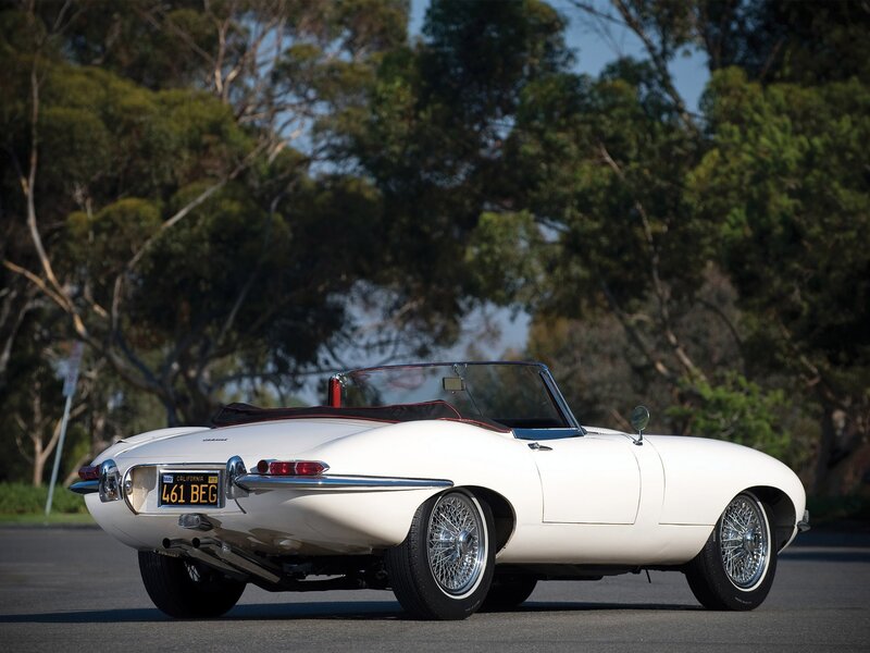 White Jaguar E-Type convertible