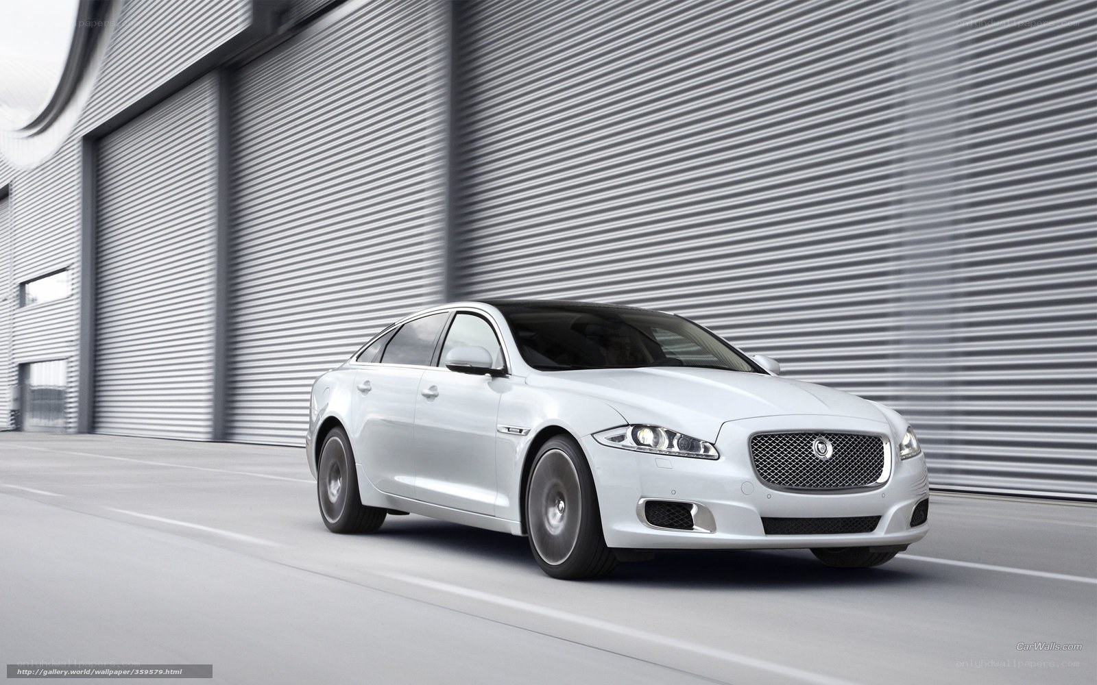 White Jaguar luxury sedan