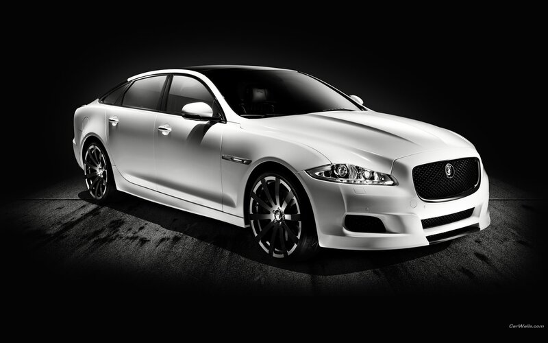 white jaguar luxury sedan