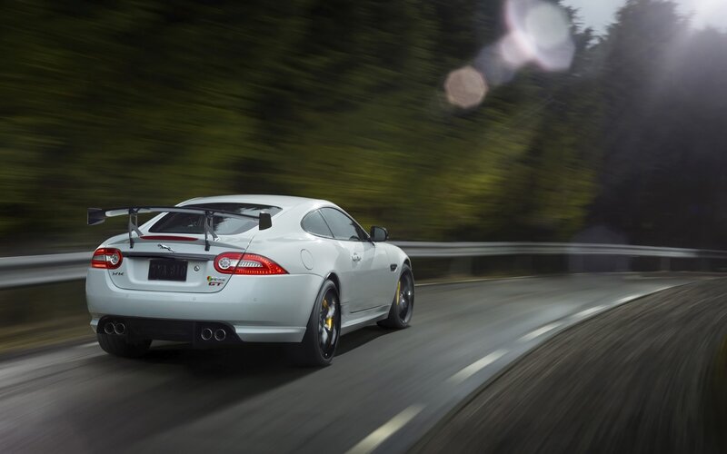 white jaguar sports car