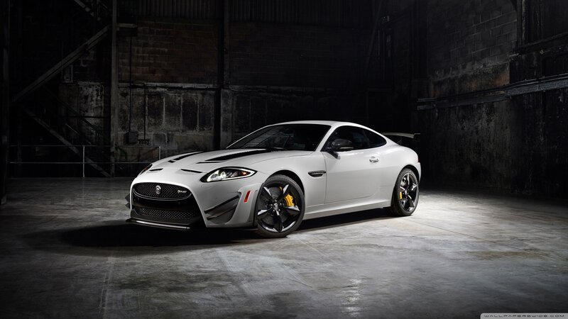 white jaguar sports car
