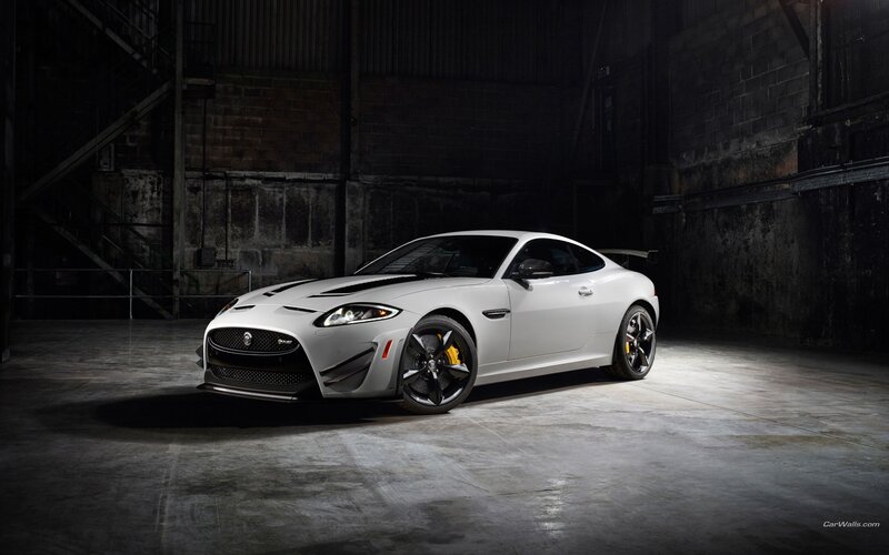 white jaguar sports car