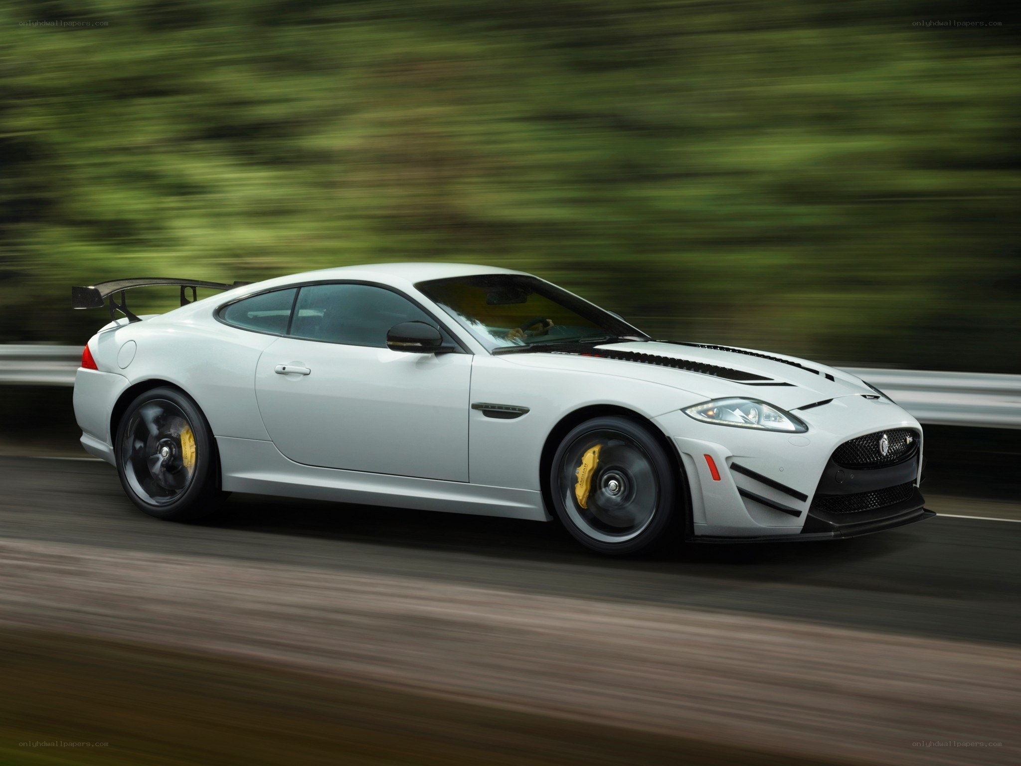 white jaguar sports car