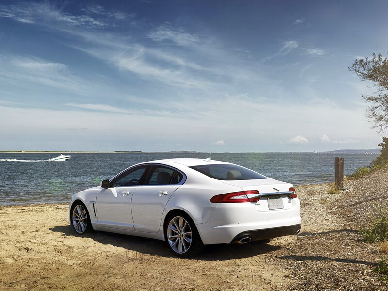 White Jaguar Xf Sedan — Serene