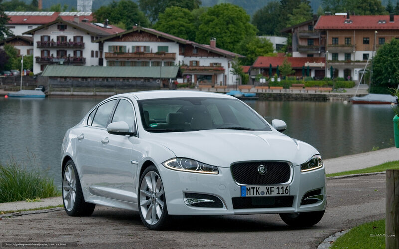White Jaguar Xfl Car — Serene