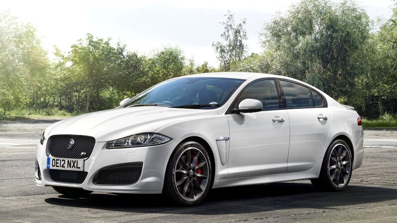 White Jaguar Xfr Sedan — Calm