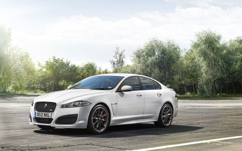 White Jaguar Xfr Sedan — Silver, Calm