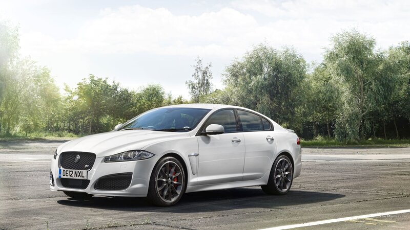 White Jaguar Xfr Sedan — Silver, Serene
