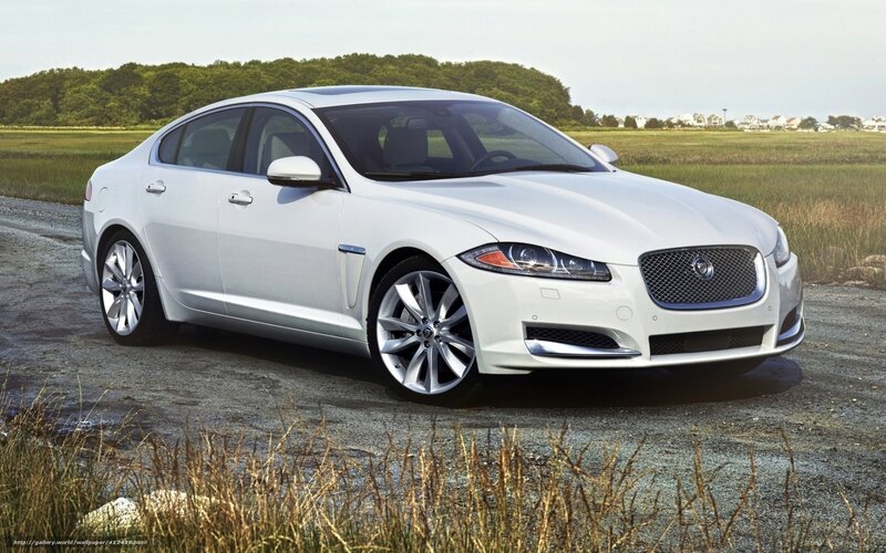 White Jaguar XJ Sedan