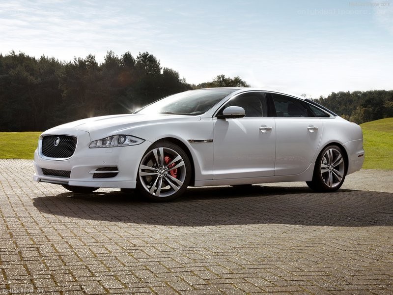 white jaguar xj sedan