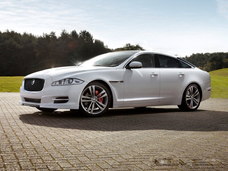 white jaguar xj sedan