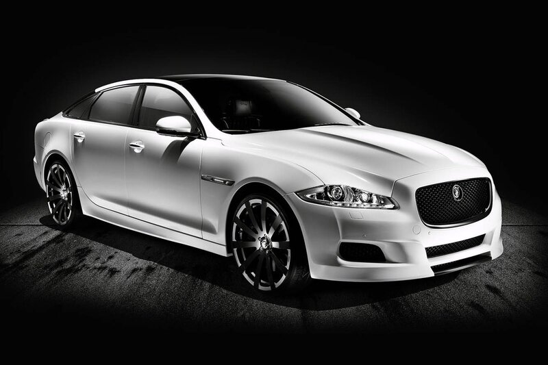 White Jaguar Xj Sedan — Dramatic