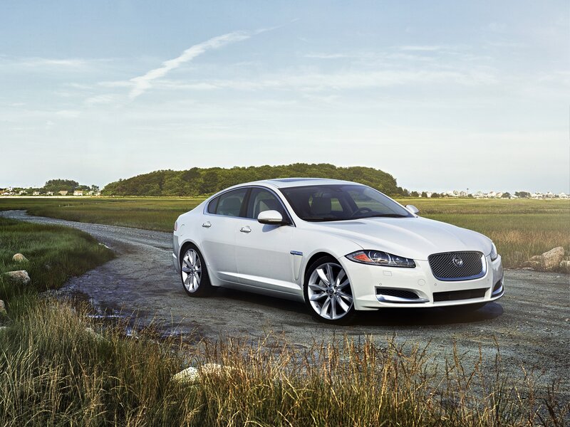 White Jaguar Xj Sedan — Serene, Afternoon