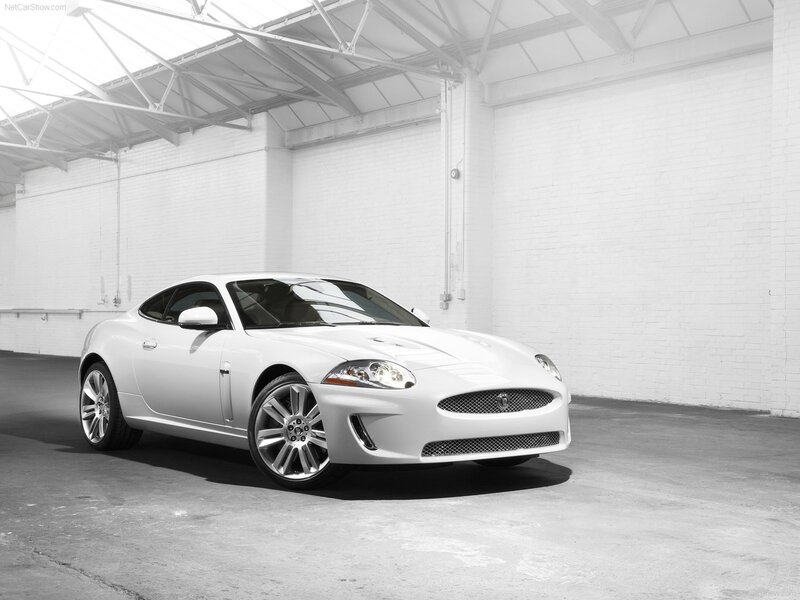 White Jaguar XK Coupe