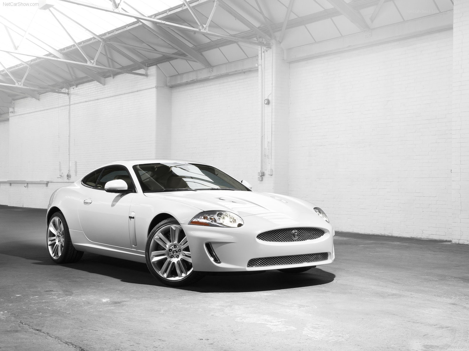 White Jaguar XK Coupe