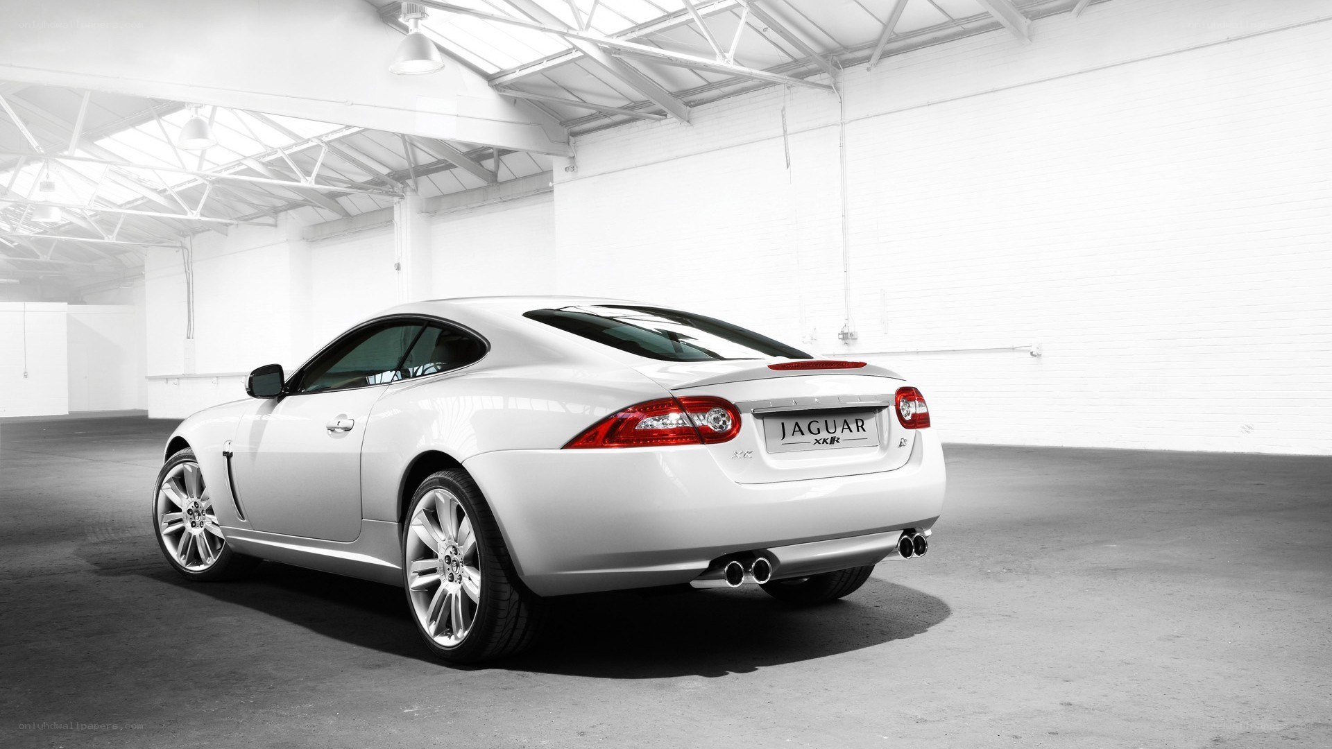 White Jaguar XKR Coupe