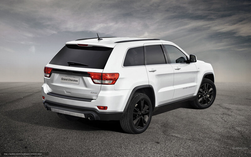 White Jeep Grand Cherokee — Dramatic, Photograph, Car, Sky