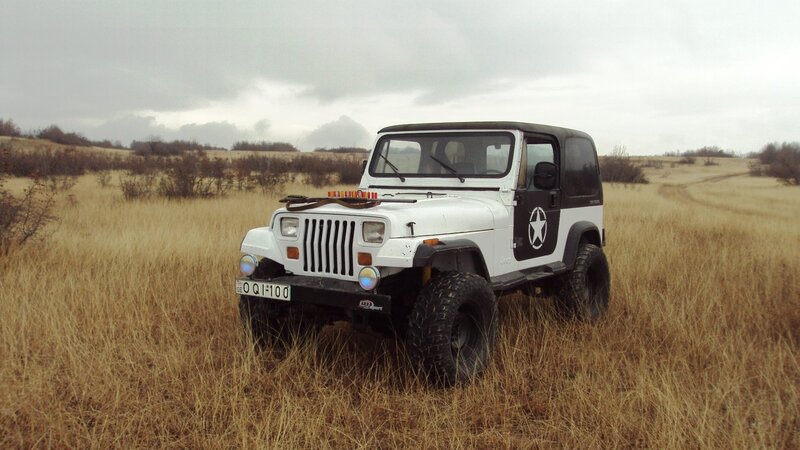 White Jeep in Field
