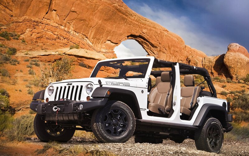 White Jeep Wrangler — Dramatic, Afternoon, Photograph