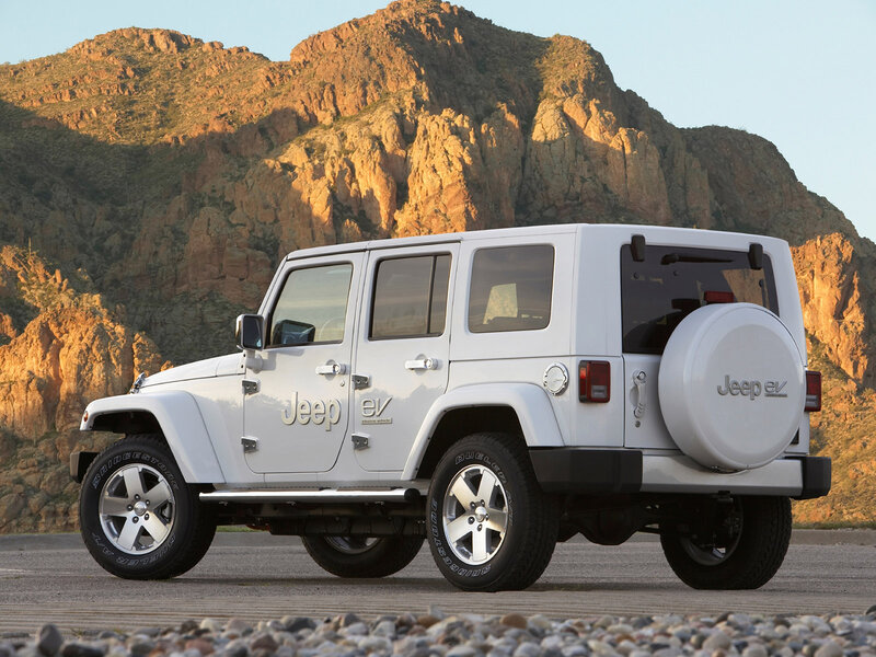 White Jeep Wrangler Ev