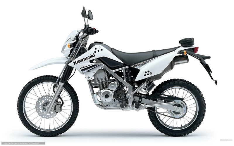 White Kawasaki Dirt Bike — Neutral