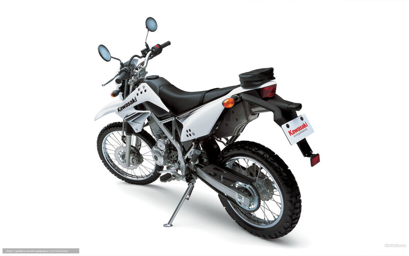 White Kawasaki motorcycle