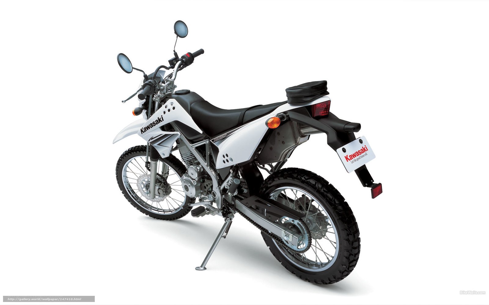 White Kawasaki motorcycle
