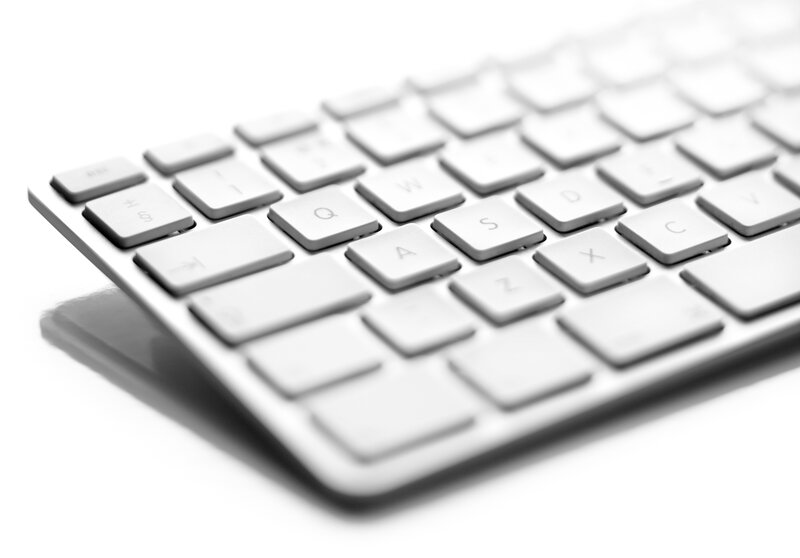 white keyboard close-up
