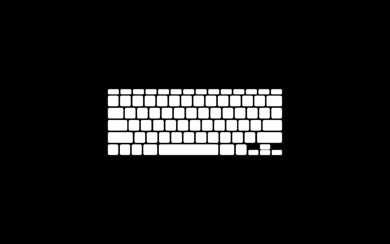 White Keyboard Outline
