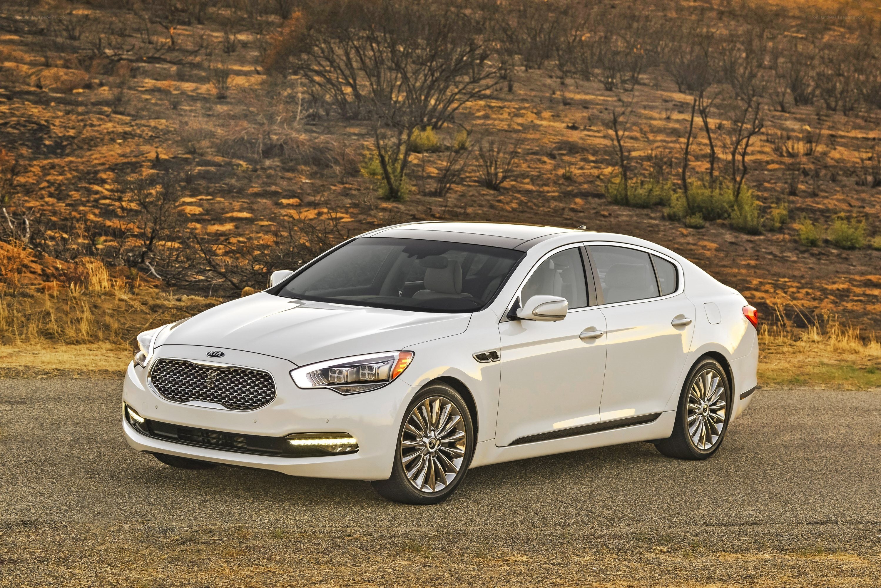 White Kia Cadenza sedan