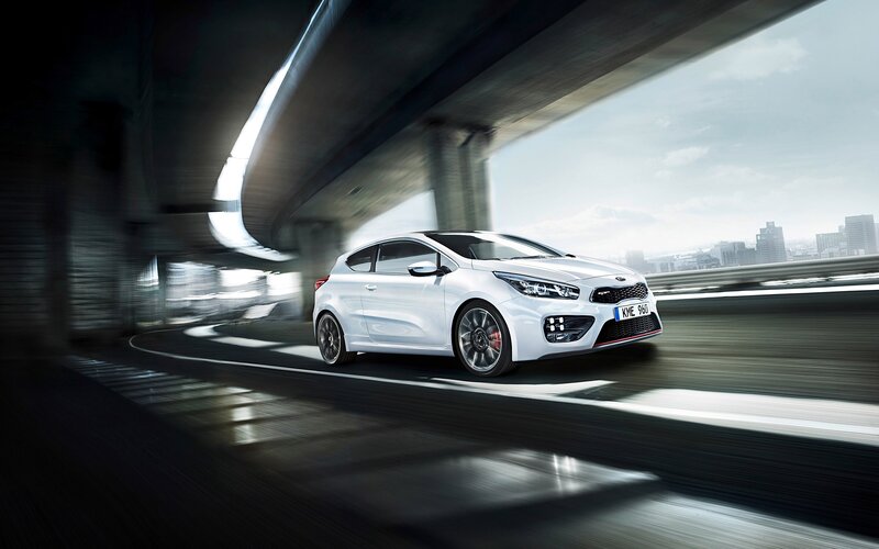 White Kia Car